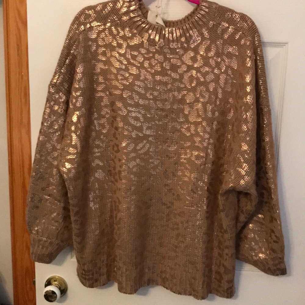 Rose Gold Leopard Sweater